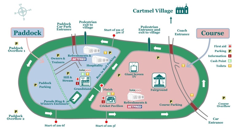 Cartmel Racecourse Map