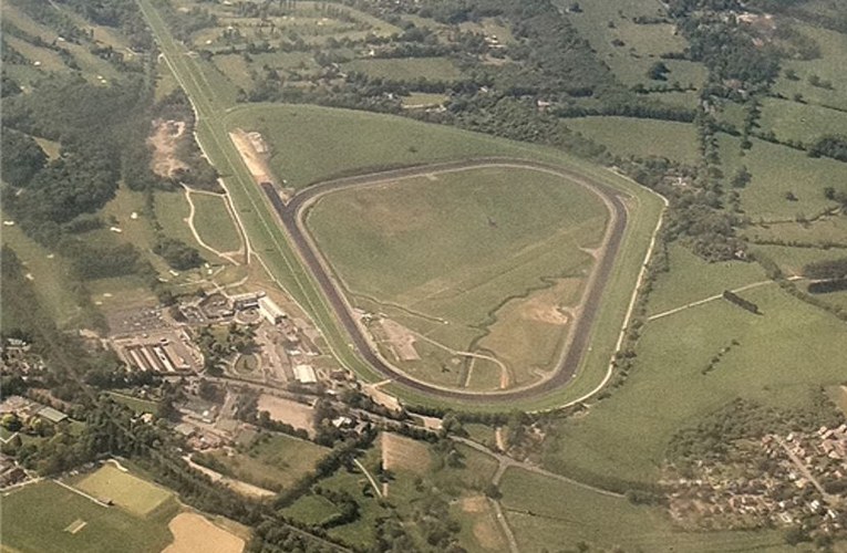 Lingfield Park Racecourse from the air