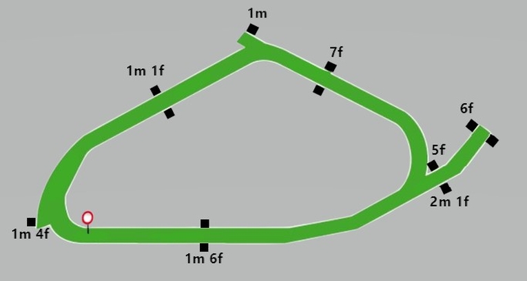Carlisle Racecourse Flat Course map