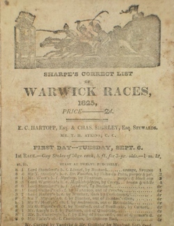 Warwick Races Racecard 1825